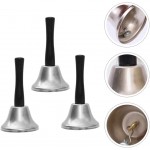 BESPORTBLE 3pcs Xmas Handbell Decorations Metal Decorative Bells Chic Bells for Party - BY6JBGDM8