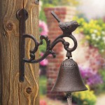 BRASSTAR Rustic Cast Iron Bird Door Bell Decorative Vintage Antique Farmhouse Style Decoration for Outside House PTZY228 - B42ZWGWUL