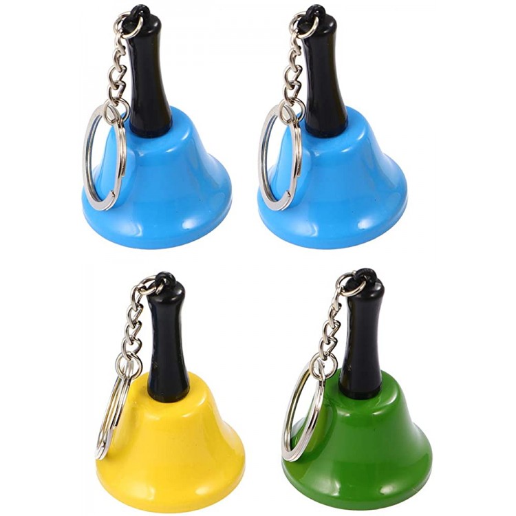 cabilock 4Pcs 39mm Christmas Handbell Metal Decorative Bells Table Bell Creative Sex Bells Educational Toy with Rings Random Color - B7LZFICJX