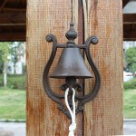 DSWHH Heavy Duty Cast Iron Wall Bell Decorative Retro StyleManually Shaking Wall Hanging Doorbell Indoor Outdoor Wall Mounted Dinner Bell Garden Home Wall Decoration - B8Q2D3C2A