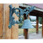 DSWHM Rustic Cast Iron Door Bell Decorative Vintage Antique Farmhouse Style Decoration - B9BEGQ580