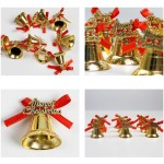 EXCEART 9pcs Set Christmas Jingle Decorative Bell Craft Bells Decorative Brass Bells with Merry Christmas Words Xma Tree Hanging Bells Christmas Tree Pendants Ornaments Decoration - BW01PV4IE