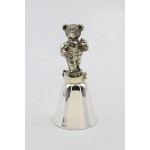Fine Silver Plated Decorative Bell Back to School Teddy Holding Books and Apple Bell 4-1 8 H - BJ6EGGRBO