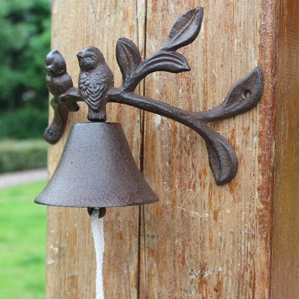 Fogner Rustic Cast Iron Bird Door Bell Decorative Vintage Antique Farmhouse Style Decoration - BC8U89UX7