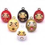 Healifty Japanese Style Bell Daruma Bell Decorative Bell Pendants for DIY Crafts Bag Purse Backpack Hanging Charm Black - B126XWI6T