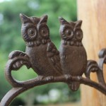 HIZLJJ Rustic Cast Iron Love Owl Door Bell Decorative Vintage Antique Farmhouse Style Decoration for Outside House Garden Decoration - B1WQOI6WE