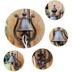 JTYX Dinner Bell Rustic Cast Iron Door Bell Decorative Vintage Antique Farmhouse Style Decoration for Indoor Outdoor Garden Yard Farmhouse - B4M14WY61