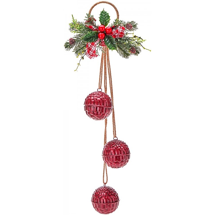 KPCB Christmas Bells Hanging Christmas Ornaments for Door Knob Wall Decor - B9MJ9R3RW