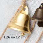 MrMrKura Vintage Jingle Bells Hanging String 9 Polished Brass Bells Decorative Hanging Bells Wind Chimes Bell Decoration Gifts for Home Garden Decor Crafts 53 inches Long - BTFZL0NAE
