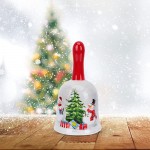 PATKAW Christmas Hand Bells with Snowman Christmas Tree Pattern Ceramic Hand Bell Decorative Call Bell Santa Bell Christmas Jingle Bell Ornaments Christmas Party Favors Gift - BSUUGOV3T