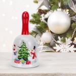 PATKAW Christmas Hand Bells with Snowman Christmas Tree Pattern Ceramic Hand Bell Decorative Call Bell Santa Bell Christmas Jingle Bell Ornaments Christmas Party Favors Gift - BSUUGOV3T