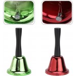 SEWACC 2PCS Xmas Handbell Decorations Metal Decorative Bells Chic Bells M Red+ Green Home Decor - B2V69IZVU