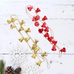 Toddmomy 2pcs Christmas Bells Garland Ornament Jingle Bells Christms Tree Hanging Decoration Decorative Bells Door Curtains for Craft Holiday Party Decor Red Golden - BOVKXS5G2
