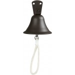 Upstreet's Outdoor Bell & Indoor Dinner Bell Made of Black Large Bell Cast Iron Bell Ideal for Wall Mounted Bell Bracket Mounts Metal Dinner Bell and Hanging Bell for Home School or Church - B9XYAVS37