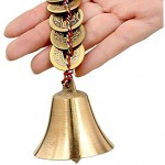 WEEVOO Chinese Feng Shui Bell for Wealth and Safe Pendant Coins for Success Ward Off Evil Protect Peace Car Interiors,Door Chime or Decor - BMF6N0EHZ