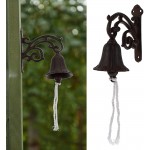 YARDWE Rustic Cast Iron Door Bell| Decorative Vintage Antique Farmhouse Style Decoration for Outside House- 6. 29 X 5. 58 X 3. 14 - B2TTFVORL