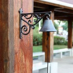 ZJMK Cast Iron Decorative Bells Farmhouse Style Wall Hanging Western Doorbell for Indoor Outdoor Front Door Decor Home Dinner Bell - B79RWDLHP