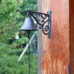 ZJMK Cast Iron Decorative Bells Farmhouse Style Wall Hanging Western Doorbell for Indoor Outdoor Front Door Decor Home Dinner Bell - B79RWDLHP