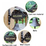 zuyang Little Bird Wall Bell Cast Iron Doorbell with Welcome Sign Farmhouse Dinner Bells Decorative Bells - BDJY1IXAU