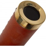 15 Inch Vintage Antique Handheld Adjustable Zoomable Monocular Nautical Brass Telescope Copper Finish In Hand Crafted Leather Pouch Navy Pirate Navigation Spyglass Pirate Accessory Gifts For Teens - B7W9UQZLM