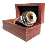 A.A.Nauticals 6 Inch Telescope with Wooden Box Antique Brass Spyglass Handcrafted Gift Item Brass-Black Antique - BGK507HLR