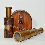 Ancient nautical decor Astronomy Handheld Brass Telescope Pirate Navigation Antique Spyglass Gift - BCD1XLAUR