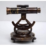 Antiques Art Solid Brass 5 Alidade Telescope Theodolite with Compass Survey Tool Small Transit Office & Home Decor Gift Item - B8ZSS7JWL