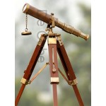 De Cube Vintage Brass Telescope with Best DF Lens and Adjustable Tripod Stand Makes it Perfect for Kids and Beginners Office Table Home Decor Ascent Collectible Antique Patina on Brass - BSRL2576G