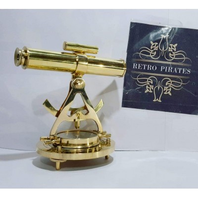 Retro Pirates Nautical Solid Brass Theodolite Alidade Compass Telescope - BCWMOTZHQ