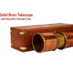 Roorkee Instruments India 18 Antique Look Brass Telescope in Wooden Presentation Box Sailors Gift - BBZ4IE7J0