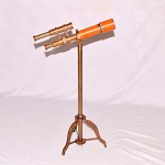 royalantique Vintage Design Brass Desk Two Telescope Stand with Ornate Footed Base Gift Item - B1VMPRVM7