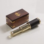 Shop LC Home Room Decor Handcrafted Fully Functional Telescope Black Leather Stitched Wooden Box - BDN021U0N