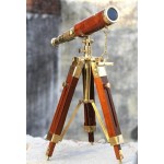 SIAN Brass Antique Telescope with Tripod Stand for Home Décor Office Table Living Room Best Gifted Item for Kids - B0WMK14GJ