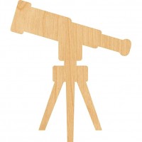 Telescope Laser Cut Out Wood Shape Craft Supply qKET Woodcraft Cutout 1 8 Inch Thickness 3" - BRNUC4Q5P