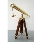 Telescope Single Barrel Brass 18 with Wooden Solid Tripod Stand Marine Navy Nautical Brass Telescope with Wooden Stand Best Gifts Collections by Antique MART - BVJO2I4EI
