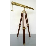Telescope Single Barrel Brass 18 with Wooden Solid Tripod Stand Marine Navy Nautical Brass Telescope with Wooden Stand Best Gifts Collections by Antique MART - BVJO2I4EI