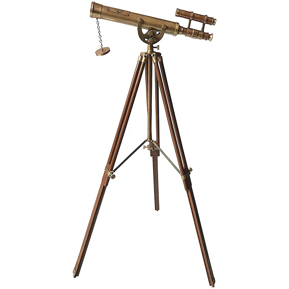 Victorian Marine Antique Floor Standing Brass Telescope Navy Adjustable Vintage Home Decor - BCVWAD2RE