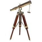 Vintage Brass Telescope on Tripod Stand Home & Office Decor - B16DOUJBI