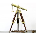 Vintage Brass Telescope Tripod Stand Antique Desktop Telescope for Home Decor & Table Accessory Nautical Spyglass Telescope for Navy and Outdoor - BUOZX2UR2