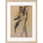 Charcoal Drawing Minimalist Sketch Nude Wall Decor Female Figure Graphic Fine Art - B7QACBF31