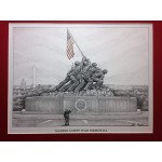 Marine Corps War Memorial Iwo Jima Flag Raising 11x14 signed numbered print - BPH9LL74H