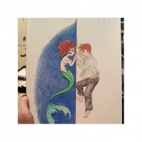 Mermaid Drawing"So close yet so far" - BJ0UI7N3X