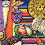 Mis Pantelones Ya No Caben Drawing Mexican Food and Culture Artwork - BTD9V8YM6