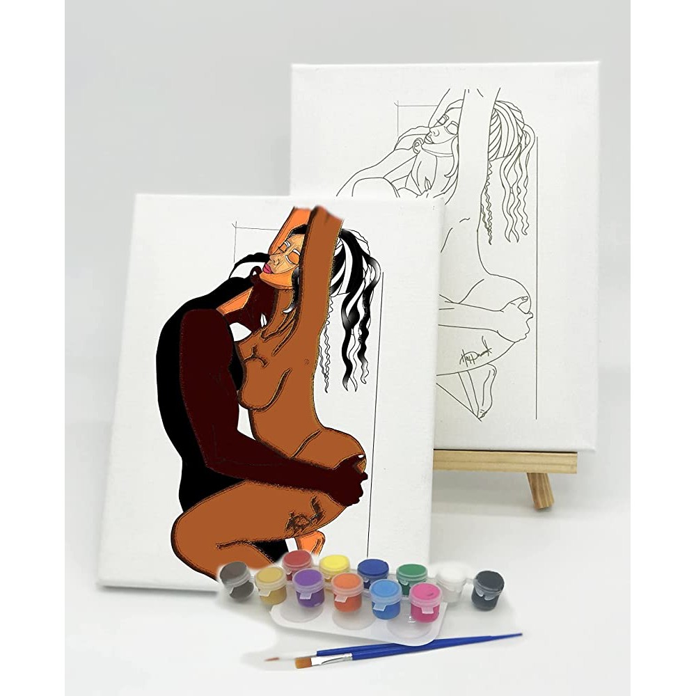 Nude Erotic Couple in Ecstacy Hands up BubaLapa Painting Kit DIY Canvas Large - B1LIN46EK