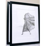 Original art wall Black and white drawing stippling pointillism artwork Woman in black dress - B48Y5US5G