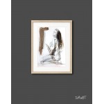 Original Charcoal Nude Sketch Wall decor Artistic drawing Woman Modern Figurative art - B9Q7D14T8