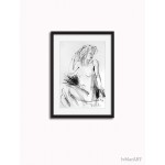 Original Nude sketch Modern wall art Artistic Charcoal and ink drawing Woman Figurative art - BGSPWM5GL