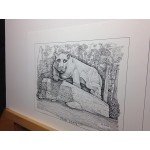 Penn State Lion Statue 8x10 pen and ink print - BMWDW4ZFV