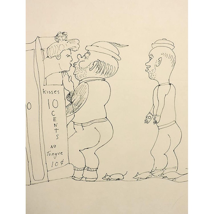 The Kissing Booth. Weird original drawing. - BVLND9CB1