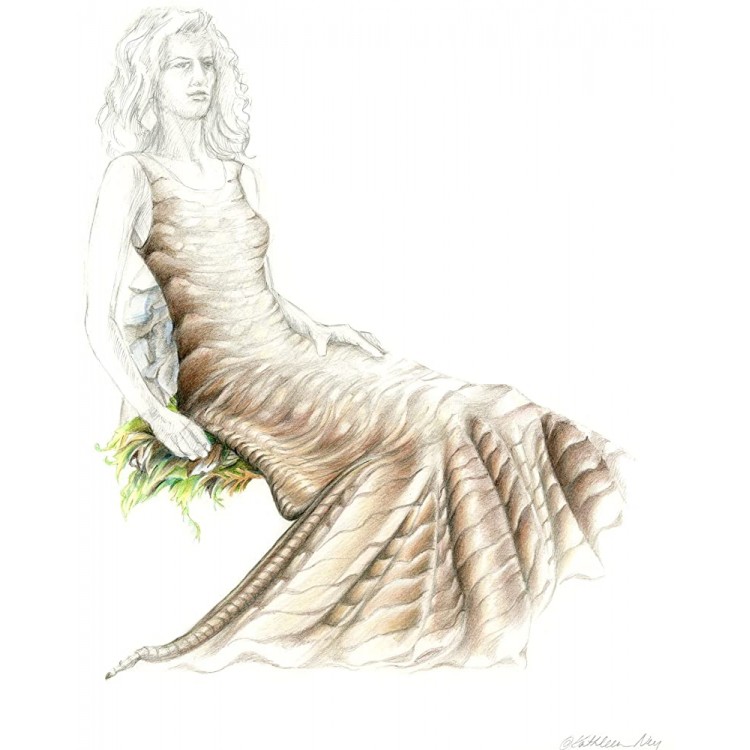 The Newt Dress drawing - B2QWCJJQL